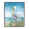 Stupell Industries Pelican Perched near Shore Framed Giclee Design by Diane Kater